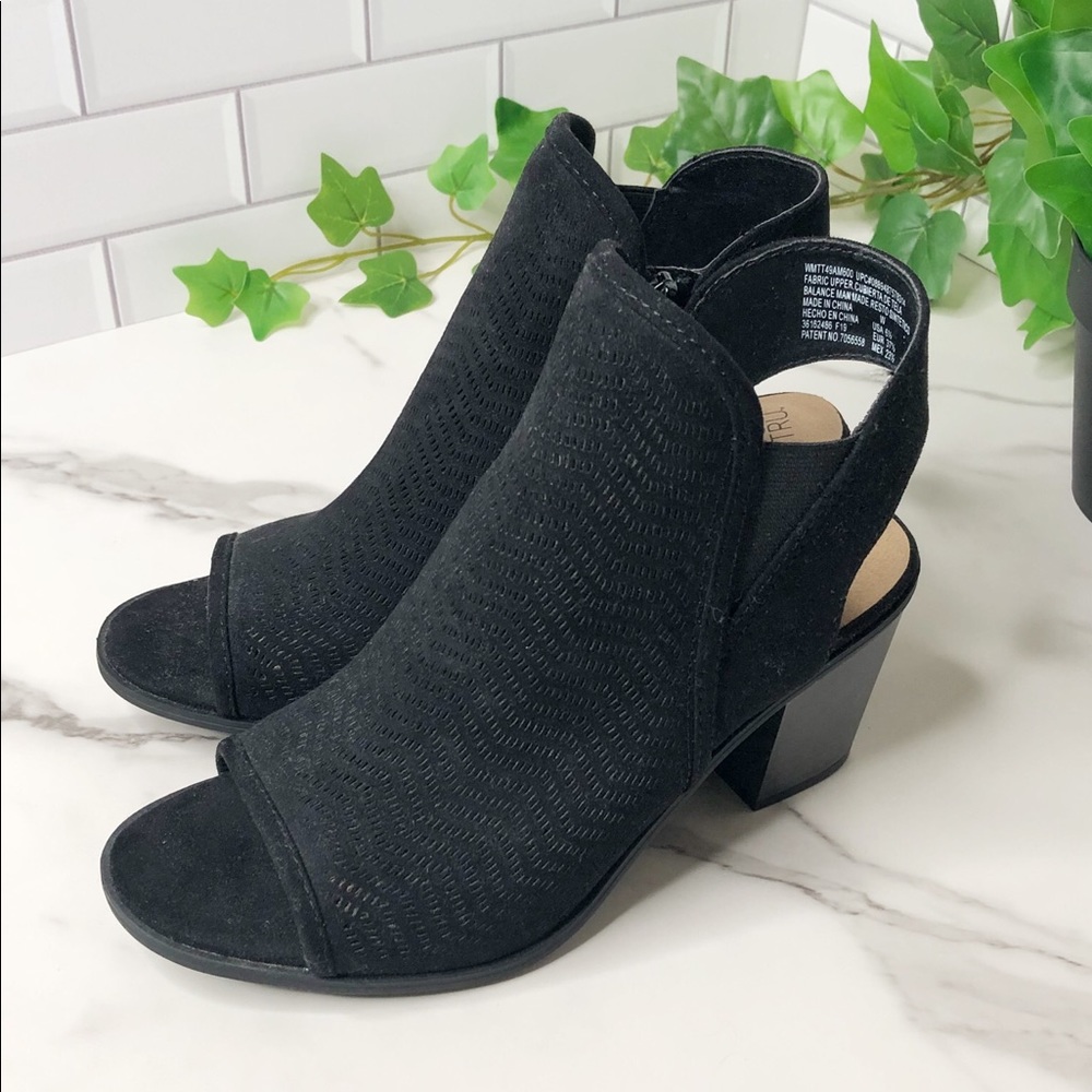 Time & Tru Peep Toe Ankle Bootie